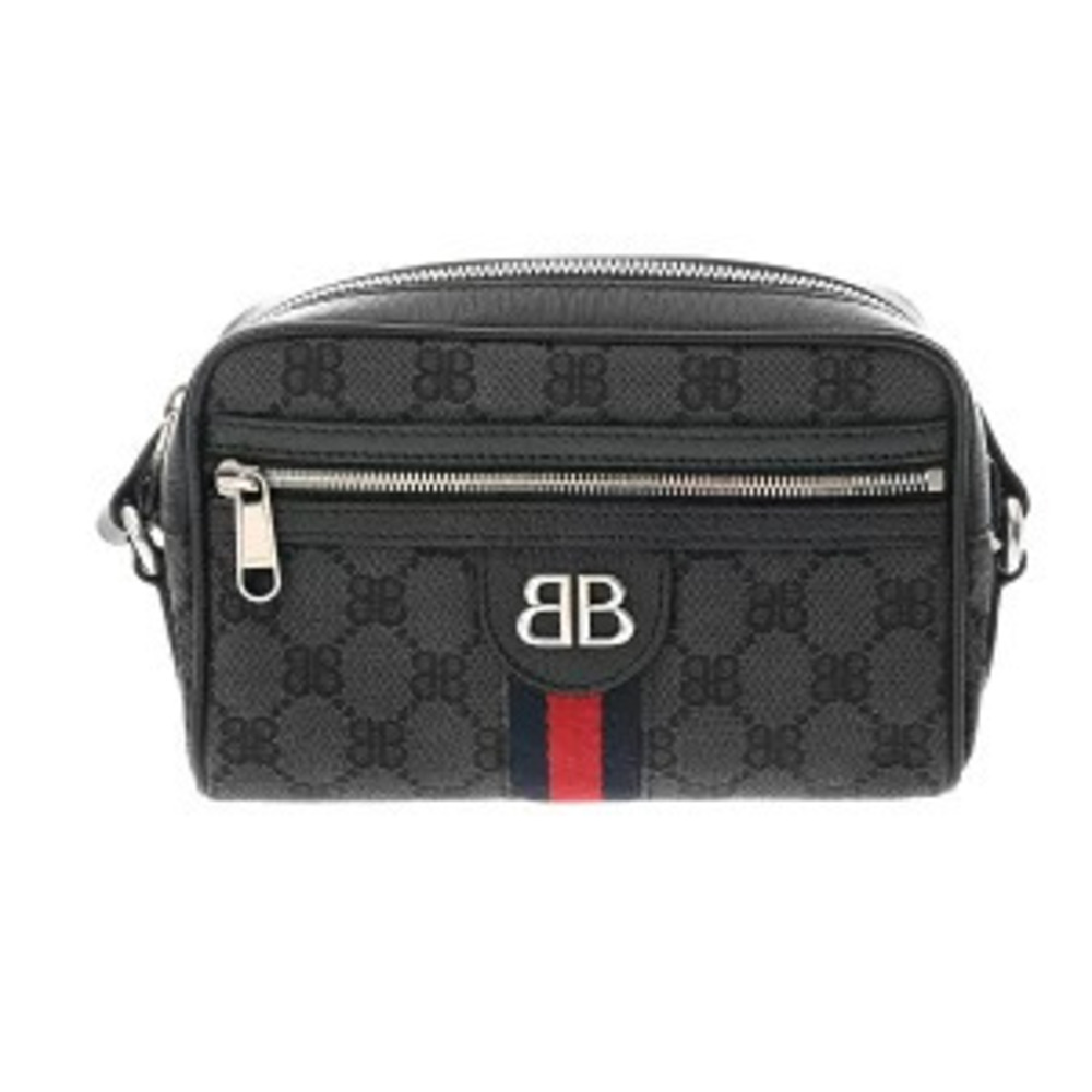 Balenciaga Gucci shoulder bag The Hacker Project black canvas leather